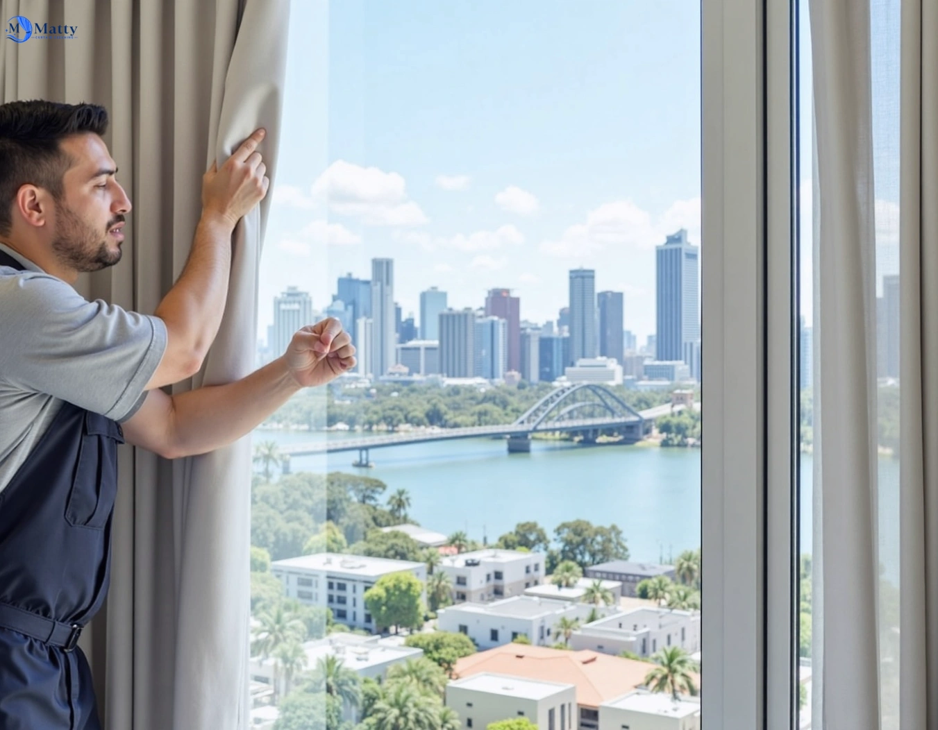 Professional curtain steam cleaning service mortlake-nsw QLD by Matty Curtain Cleaning